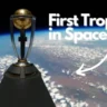 ICC world cup 2023 Trophy in space